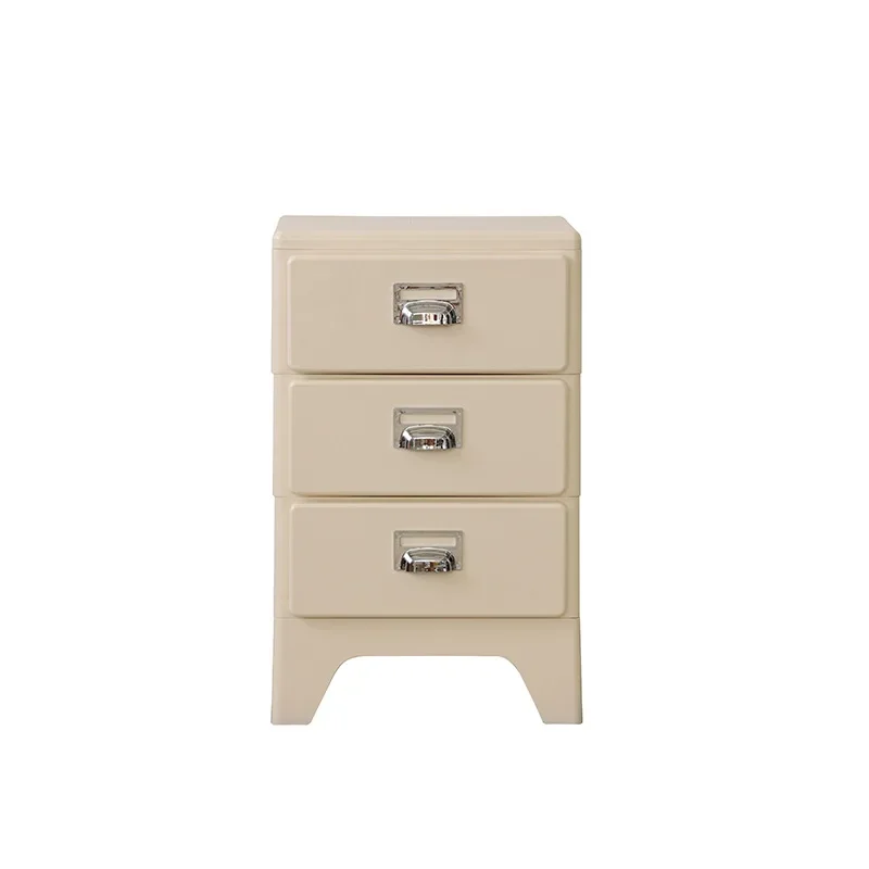 

Vintage three-bucket cabinet Creative Internet celebrity Plastic sofa side cabinet Designer file drawer Storage cabinet