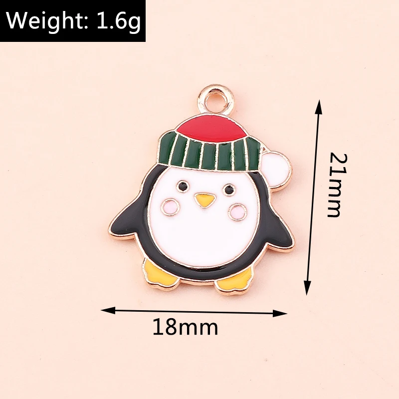 10 Stück Mix süße Weihnachtsmann Charms Emaille Weihnachten Schneemann Stiefel Charms Anhänger für Schmuckherstellung DIY Ohrringe Halskette Geschenke – Detail 26