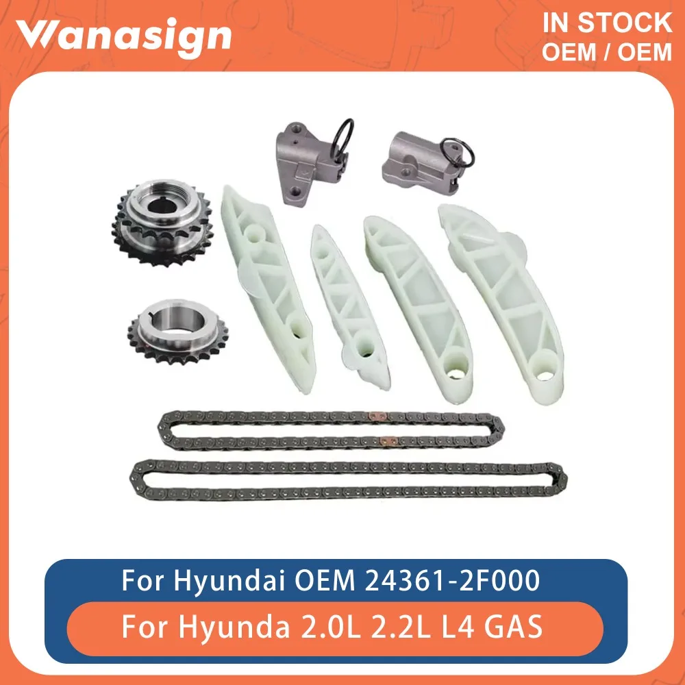 

Engine Timing Chain Kit Fit 2.0 2.2 L For Hyundai Kia ix35 Sorento D4HA D4HB 2.0L 2.2L L4 Diesel 2006-2015 24361-2F000