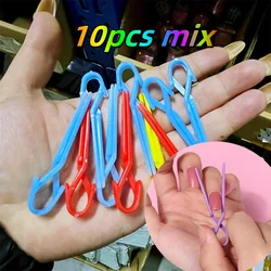 10pcs Mix Colors U Curve Shaped Nail Protector Varnish Shield Finger Spill-Proof Cover with French Stickers Manicure Nail Clips&