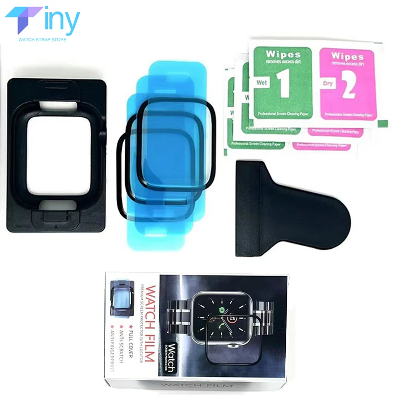 3PCS Auxiliary Lamination Film for Apple Watch 9 8 7 49mm 45mm 41mm Screen Layer For Iwatch Ultra Series 6 5 4 SE 44mm 40mm 42mm