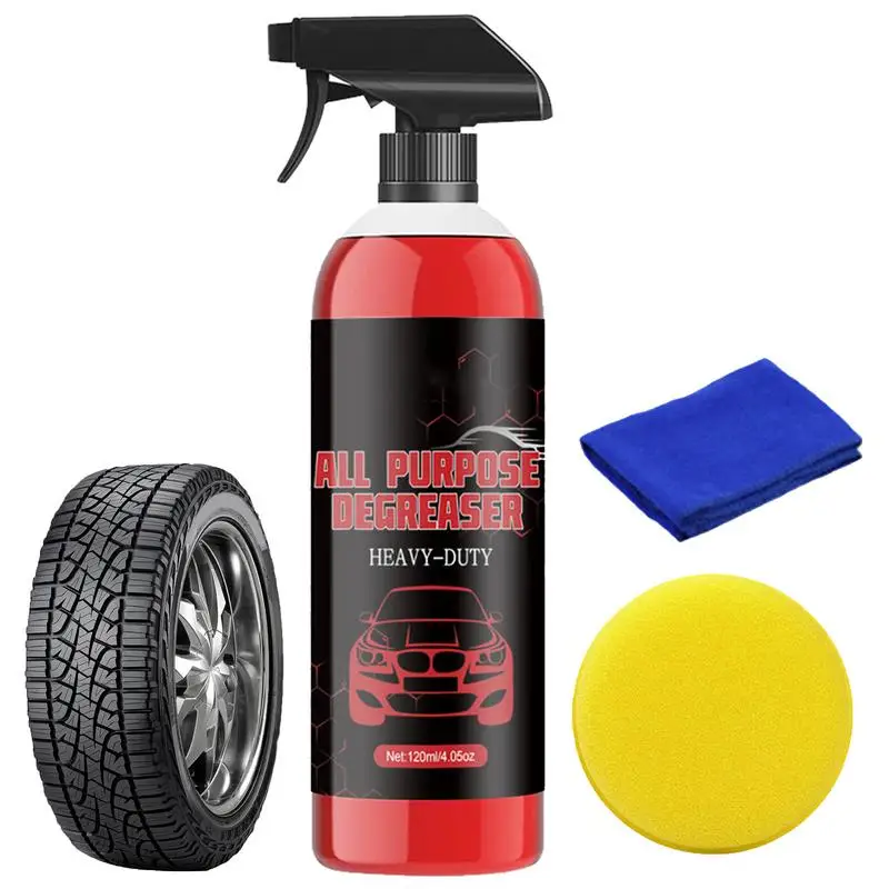

Car Exterior Cleaner 120ml Multi-Purpose Liquid Cleaner Spray Protective Powerful Automotive Cleaning Spray For Alloy