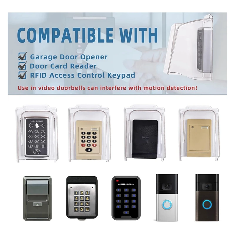 Doorbell Rain Cover Waterproof Protector Doorbell Transparent Plastic Access Control Attachment