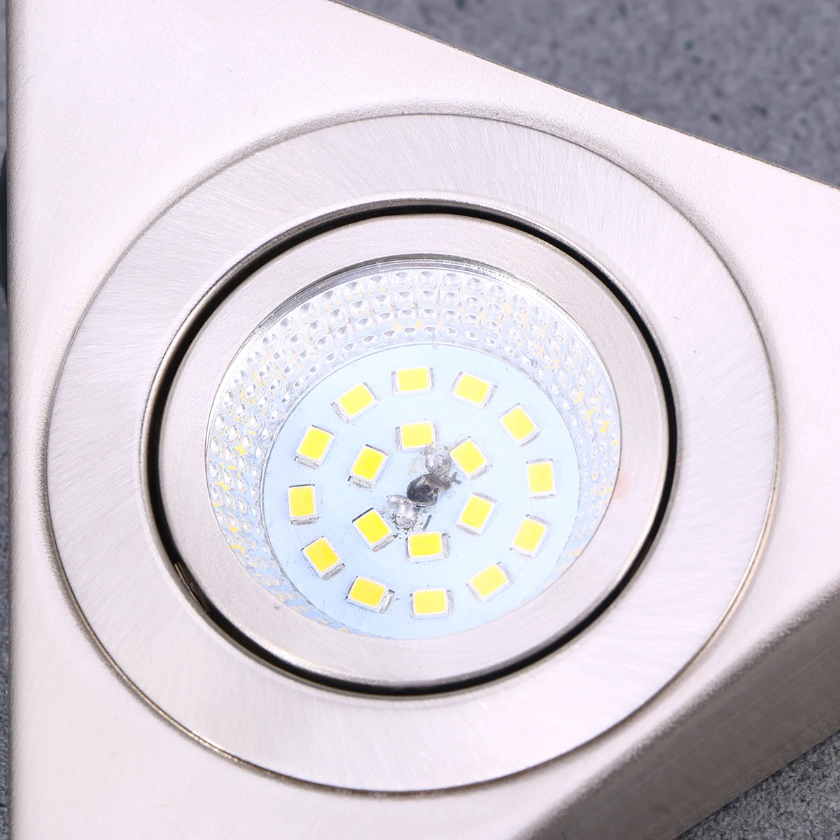 

Stainless Steel Cabinet Light 13x13cm LED Triangle Mini Shelf Lighting Under Cabinet Lights Kitchen Wardrobe Bookcase Display