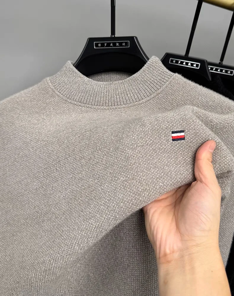 

Luxury brand men's round neck knitted sweater autumn winter fashion classic exquisite embroidery senior designer casual pullover