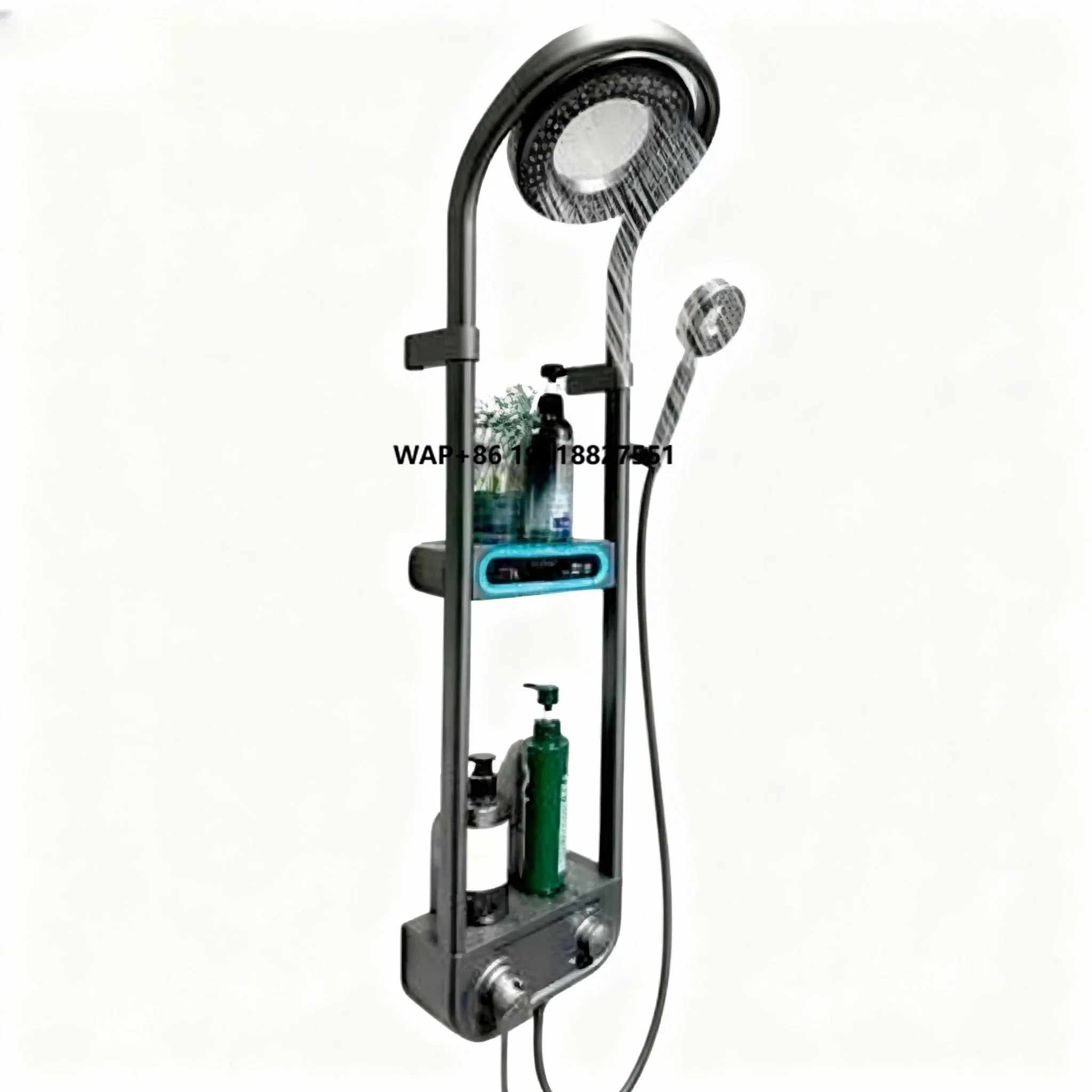 

Bathroom Set with Rainfall Faucet Design Rainfall Waterfall Mixer Hot and Cold Digital Thermostatic Shower Set