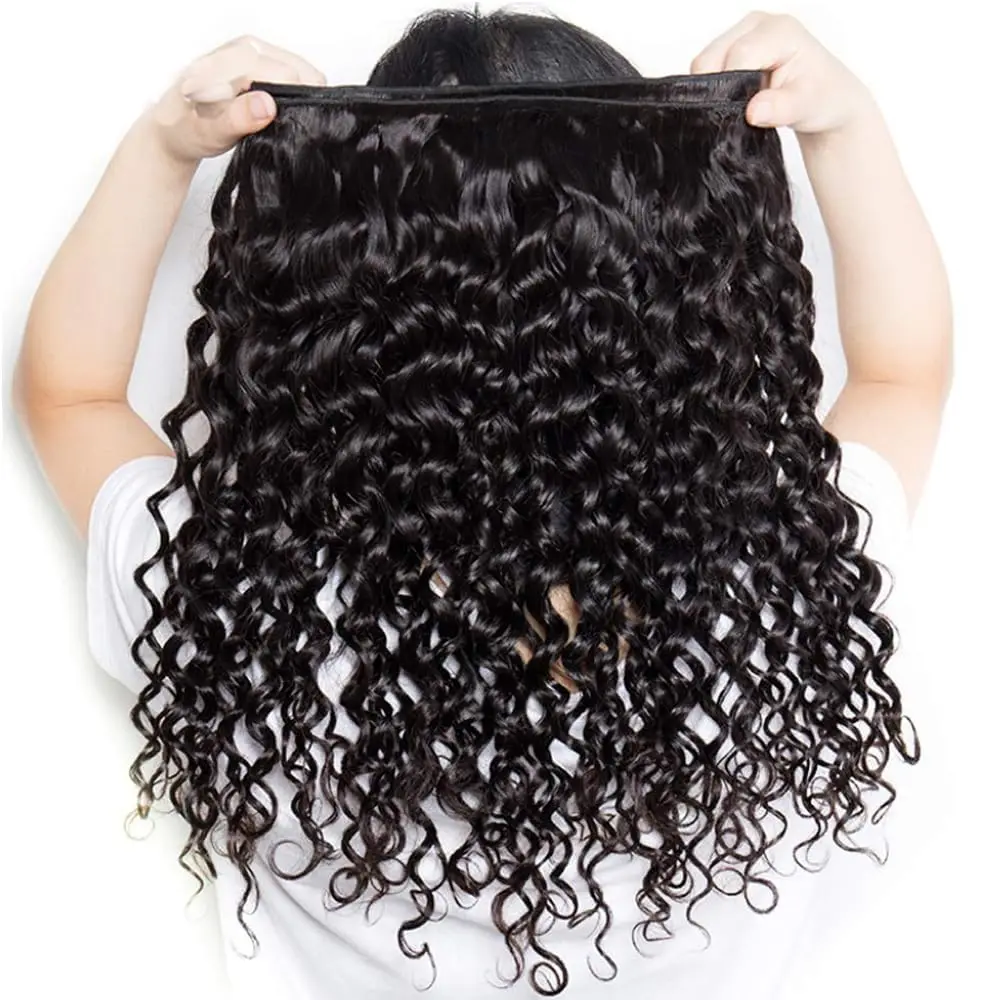 Mechones de ondas profundas, extensiones de cabello humano postizo malayo, 1, 3, 4, oferta de extensiones, máquina de extensiones de cabello 100% Remy, doble trama para mujeres