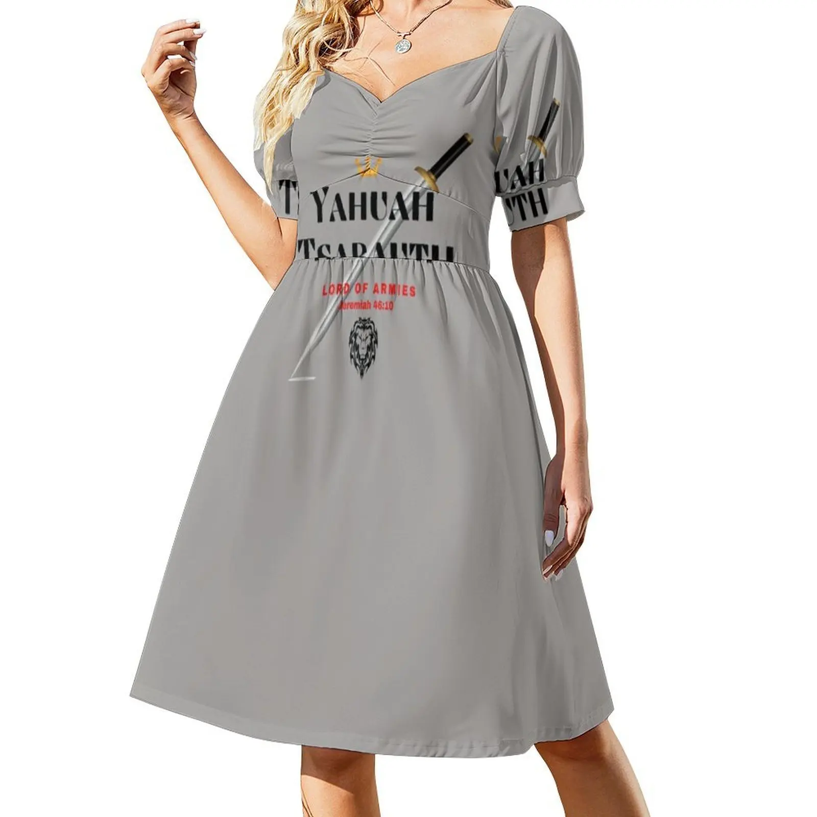 Yahuah Tsabauth ( سيد المضيف أو سيد الجيش) فستان هيب هوب نسائي ملابس الشارع مطبوع عليه رسومات جرافيك أوامر ملابس النادي للحفلات #2