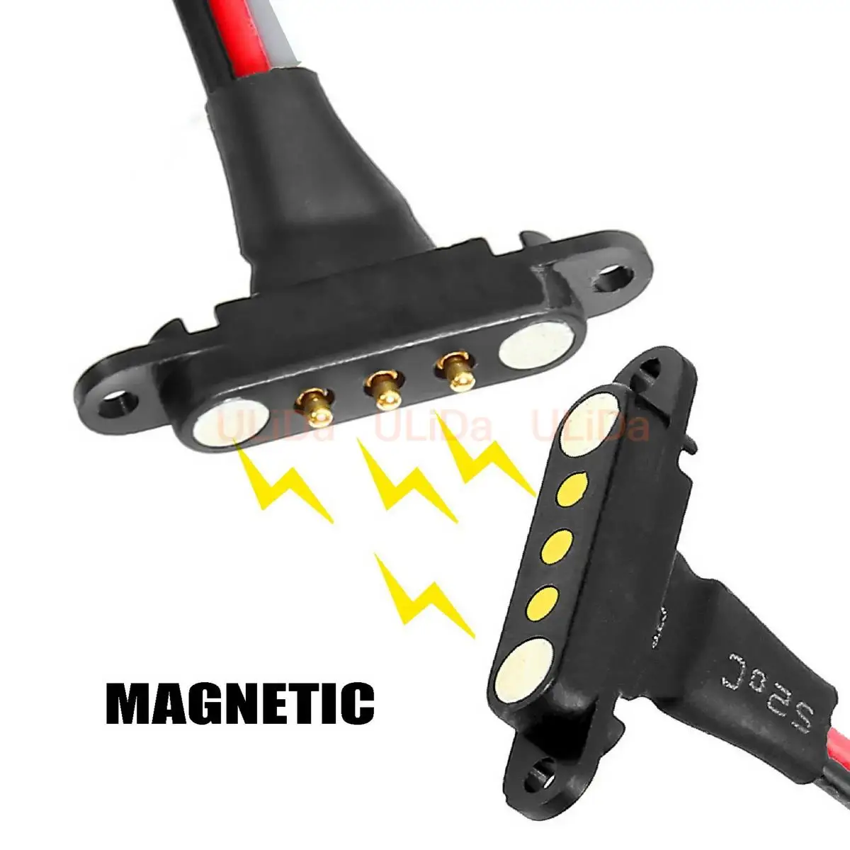 1 Paar magnetisches Snap-on-JR-Servo-Verlängerungskabel für RC-Drohnen, Segelflugzeuge, Flugzeugmodelle, Boot, Autos, DIY-Upgrade