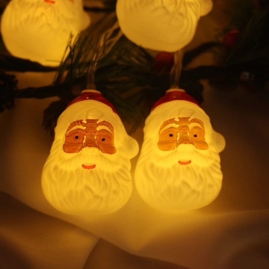 أضواء عيد الميلاد، أوتار ضوء LED، أضواء جو الديكور في الهواء الطلق، أضواء ملونة على شكل سانتا كلوز