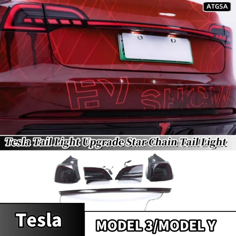 

Car taillights suitable for Tesla Model 3/Y upgraded lightsaber taillights