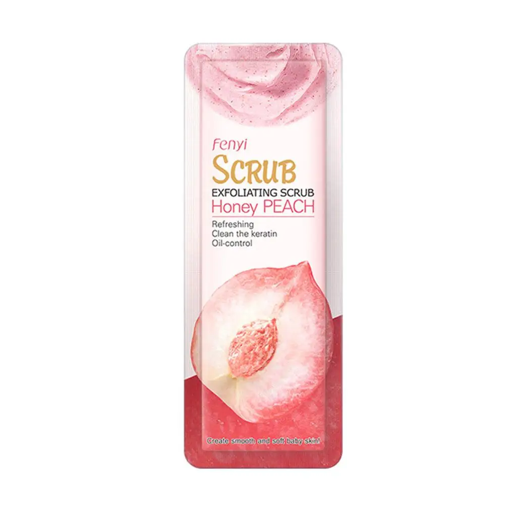 Peach Scrub Crea Body Scrub Exfoliating Cream Face Face 3g Care Wash Cosmetics Cleaning Deep Skin Care Control Oil Moisturi L9J7