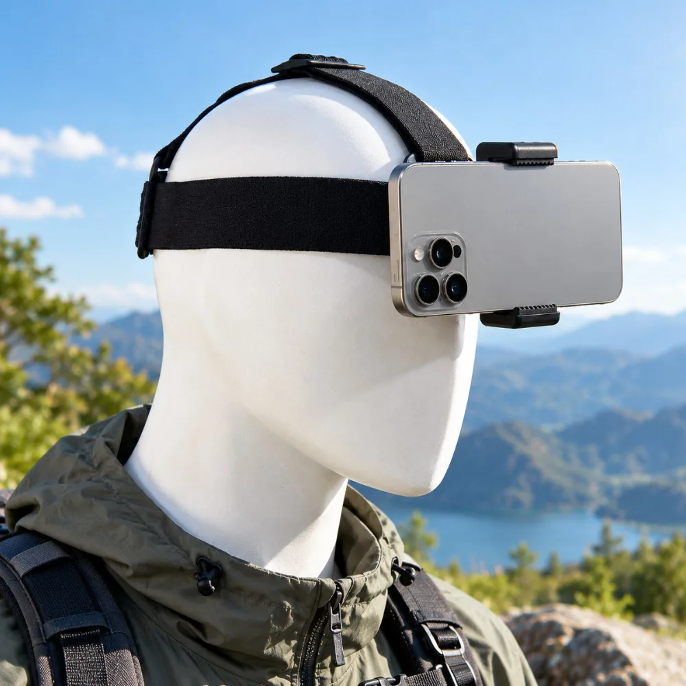 Head Mounted Overhead Recording Smartphone Stand for Outdoor Recording of Life Freeing Hands Cycling Sports Camera Accessories
