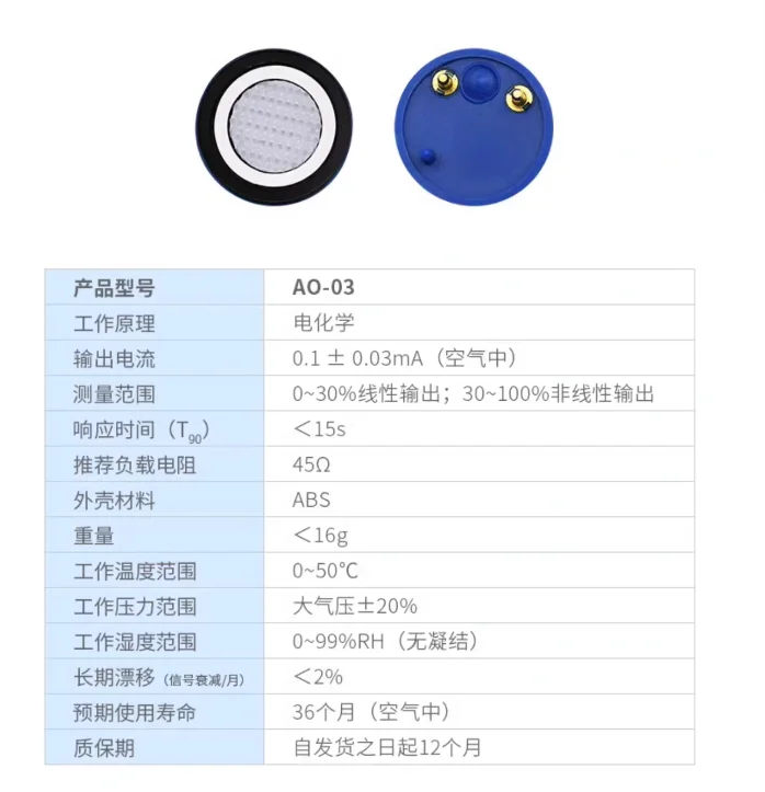 Brand New Oxygen ASAIR concentration sensor probe AO-03 AO3 A03 detector replace CITY  AAY80-390R 40XV 4OXV 4OX-V 4OXV-2