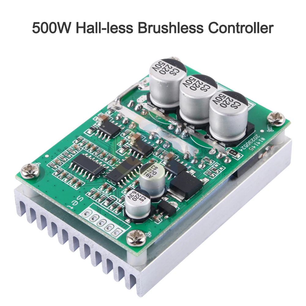 DC Brushless Motor Controller Hall BLDC Driver Board DC 12V to 36V 15A 500W Speed Control High Power