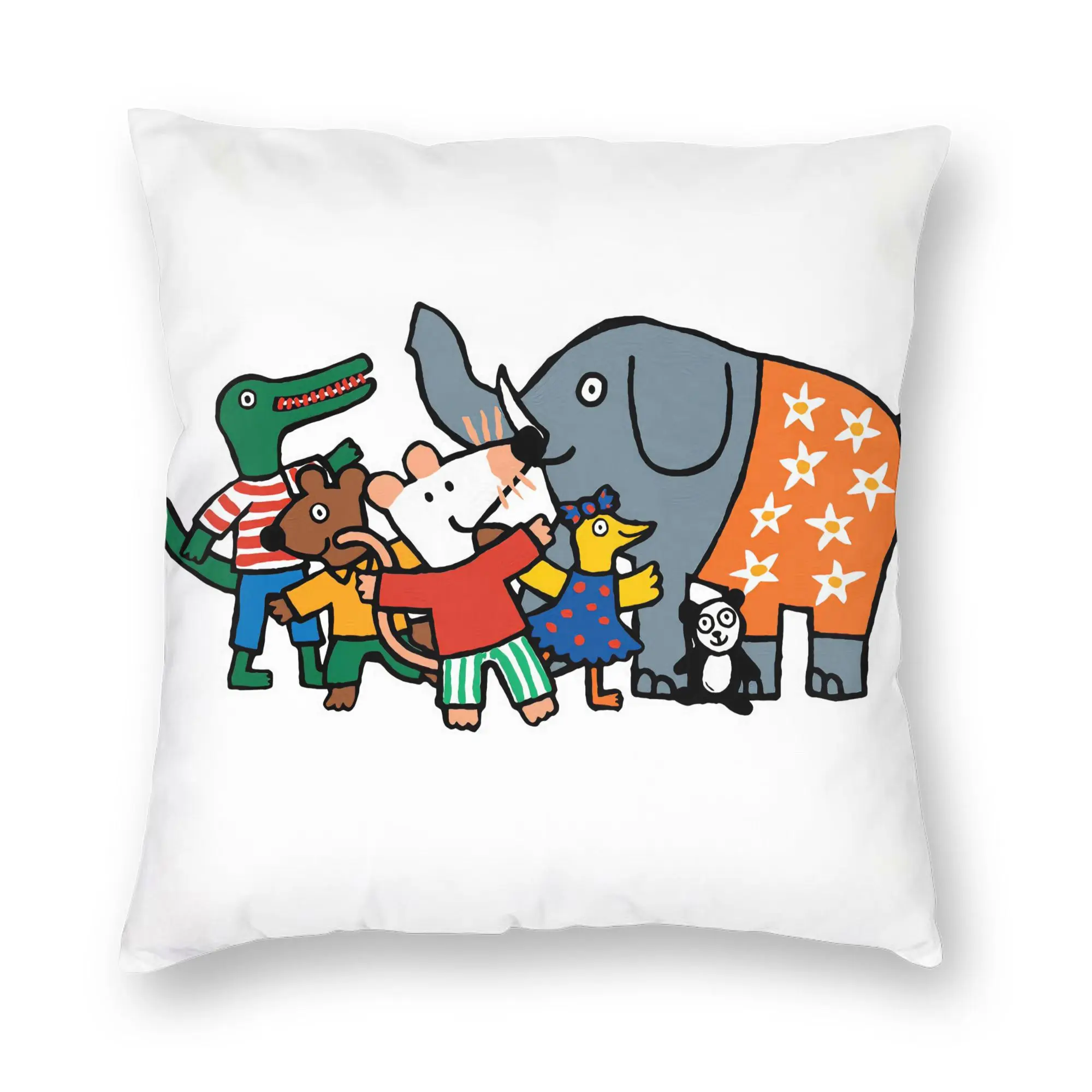 cartoon M-Maisy Mouse-e Pillow Case  Square Pillow Cover For Office Car Home Decor Morden Pillowcases