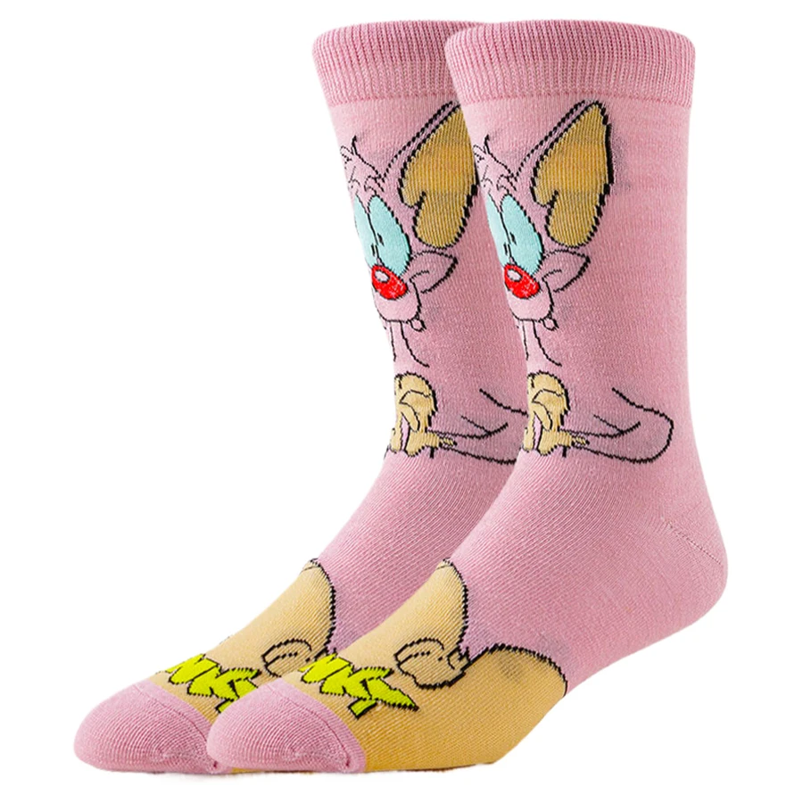 5 ペア男性女性ディズニーアニメソックスヒップホップストリートファッションノベルティおかしいカジュアルクルー漫画