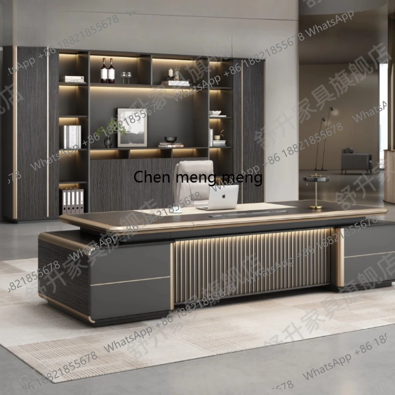 

High end executive desk light luxury chairman office table office furniture Computer desk Room desks standing desk