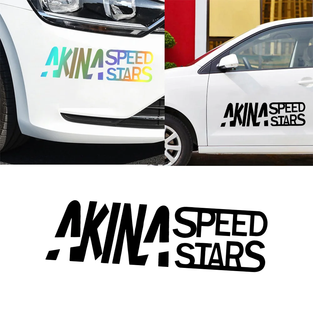 Fashion AKINA SPEED STARS Car Sticker Frase Vinyl For Car Automobile Stickers Cars Accessories Waterproof Quote Glue Sticker