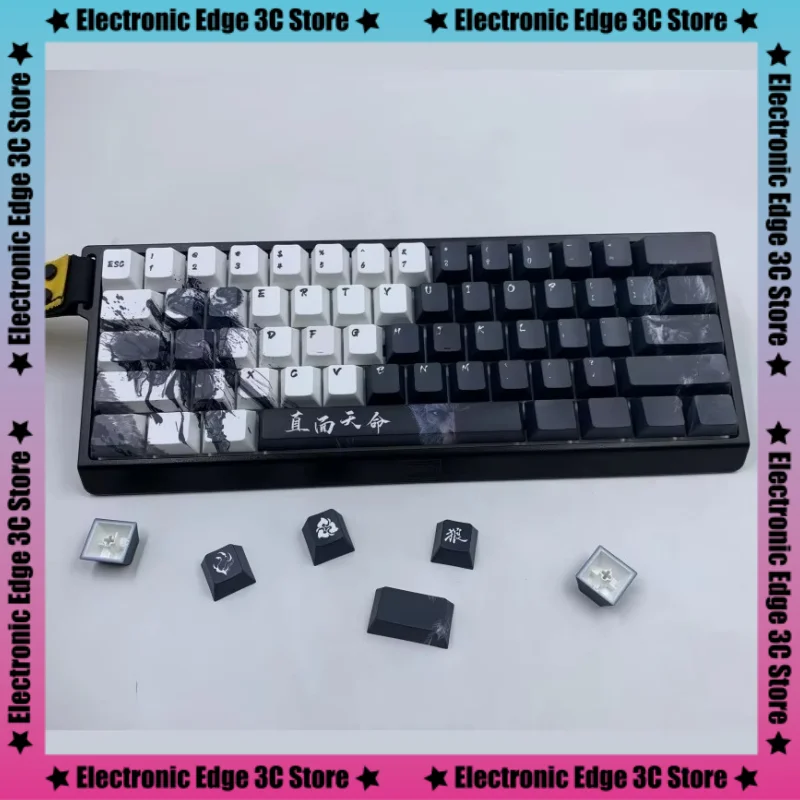 New Black Myth Wukong Theme Keycaps 103 Key Face Destiny Mechanical Keyboard Keycaps Pbt Thermal Sublimation Game Accessories