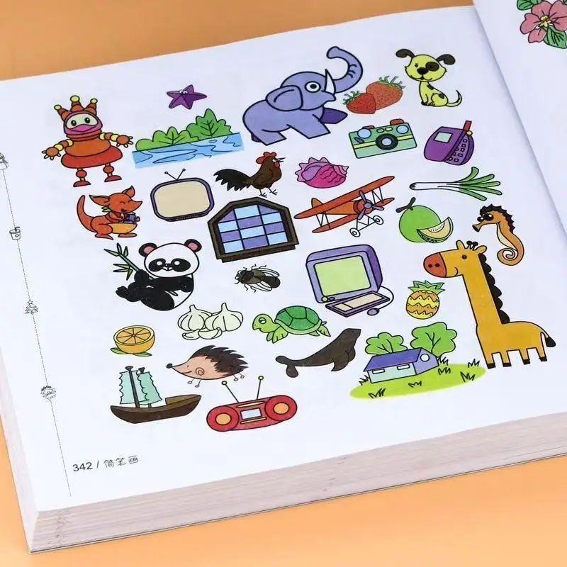 

5000 Cases of Simple Strokes Thickened Edition of Children's Coloring Graffiti Painting Coloring Book