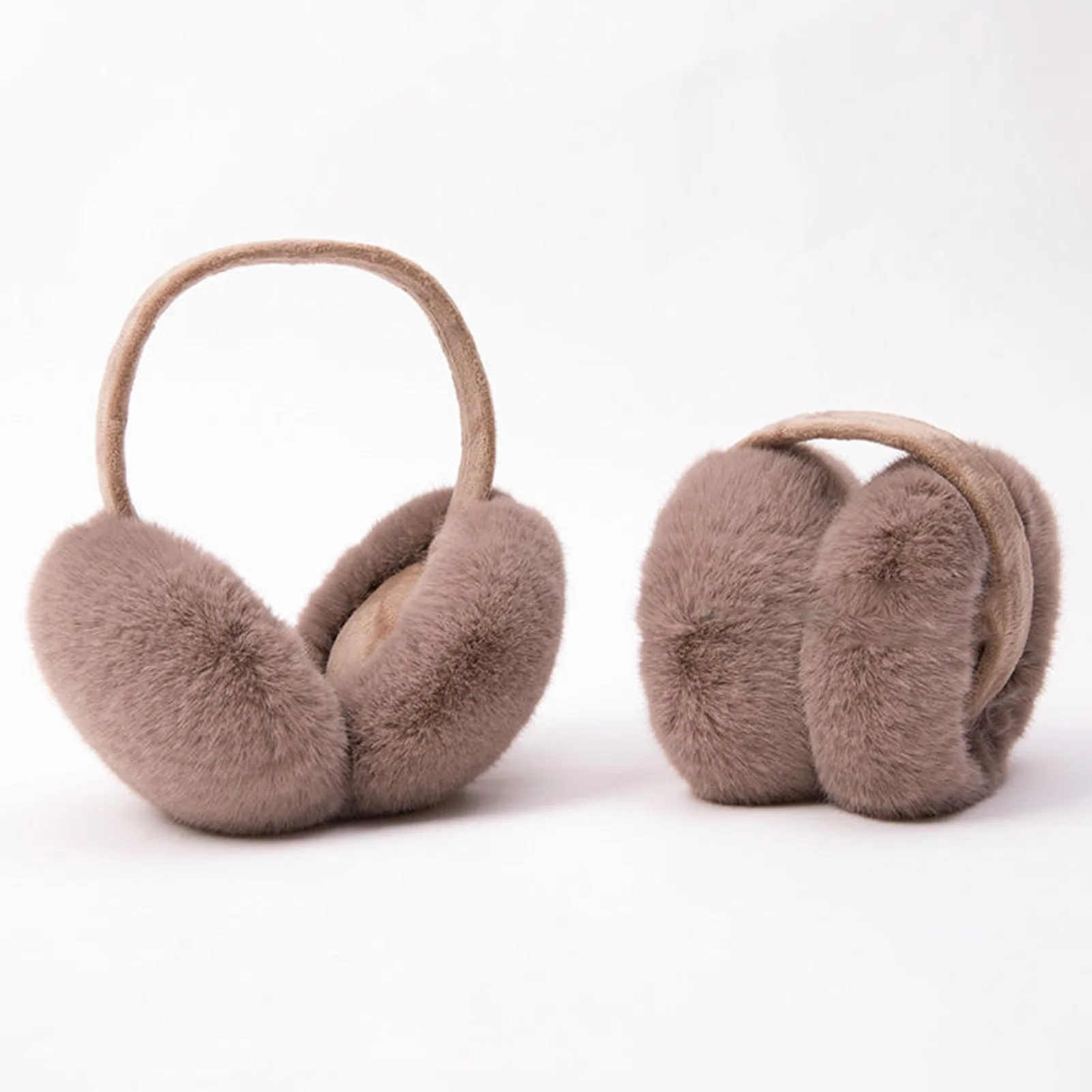 Plush Earmuff for Girls Women with Hign-Quality Aritificial Hair for Outdoor Activities Hiking Shopping