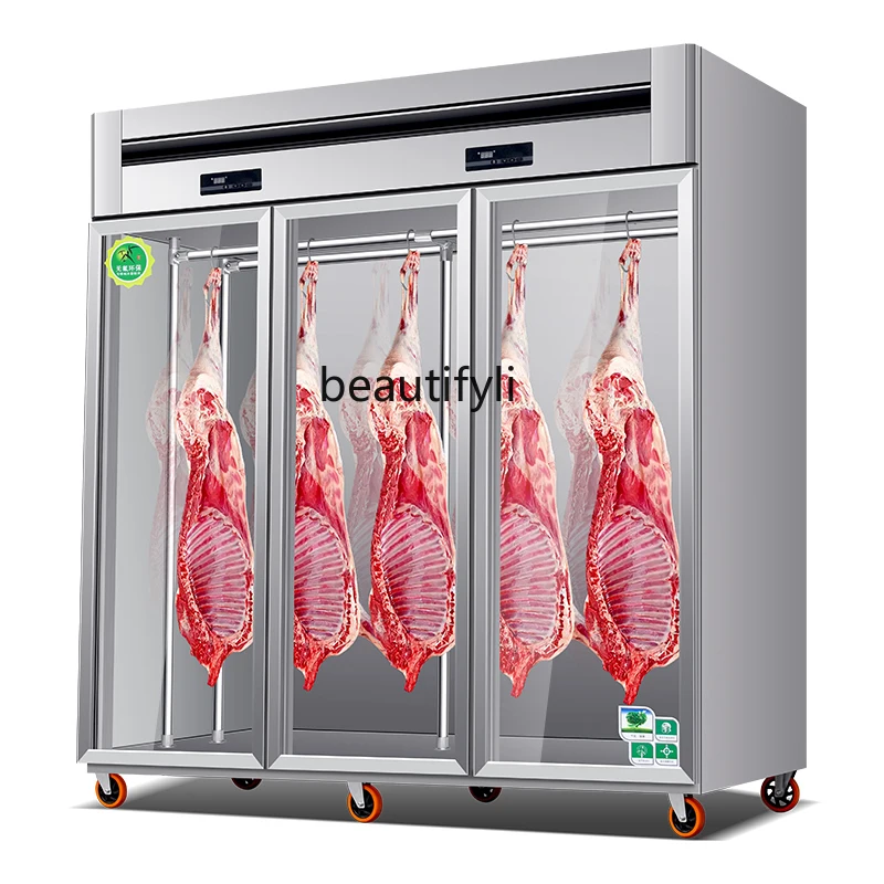 Hanging Meat Commercial Freezer Beef and Mutton Fresh Meat Display Cooked Pork Fresh Cabinet