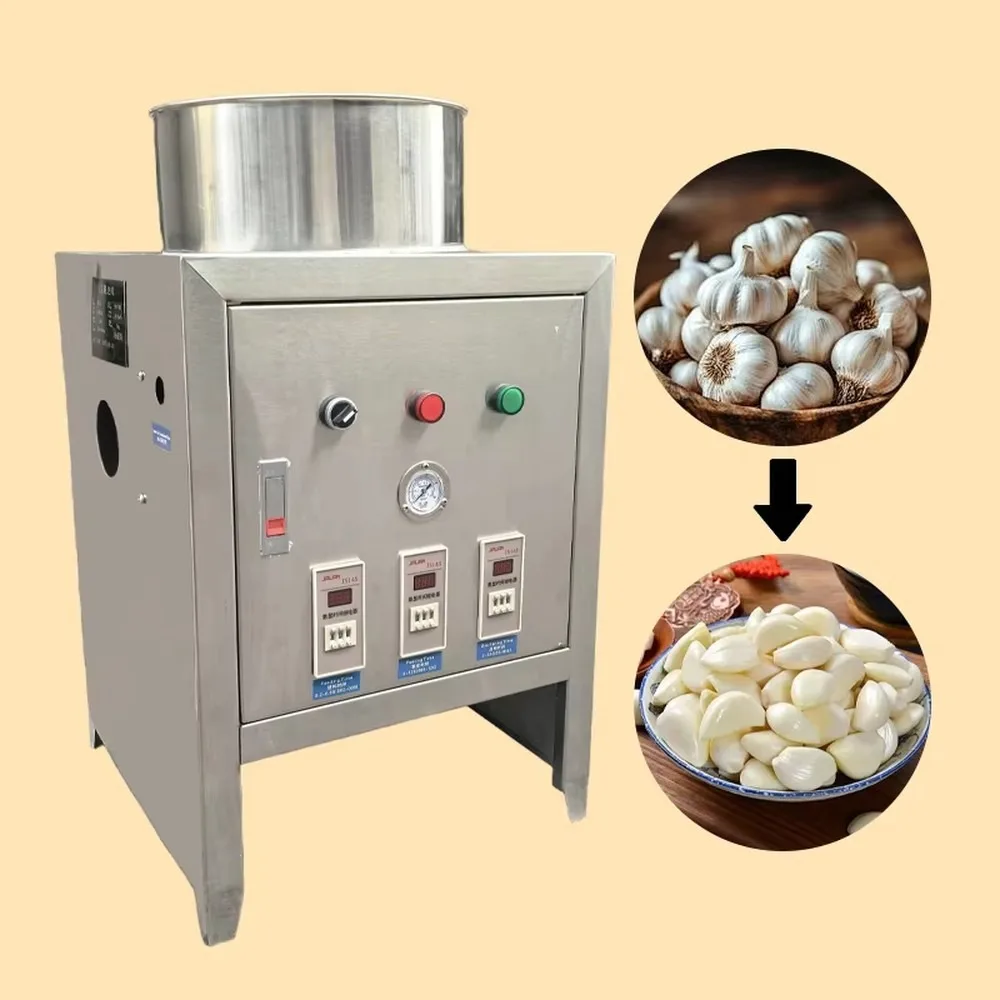 Commercial 30KG/H Garlic Peeler Stainless Steel Food Grade Electric Garlic Skin Remover Machine for Restaurant Kitchen