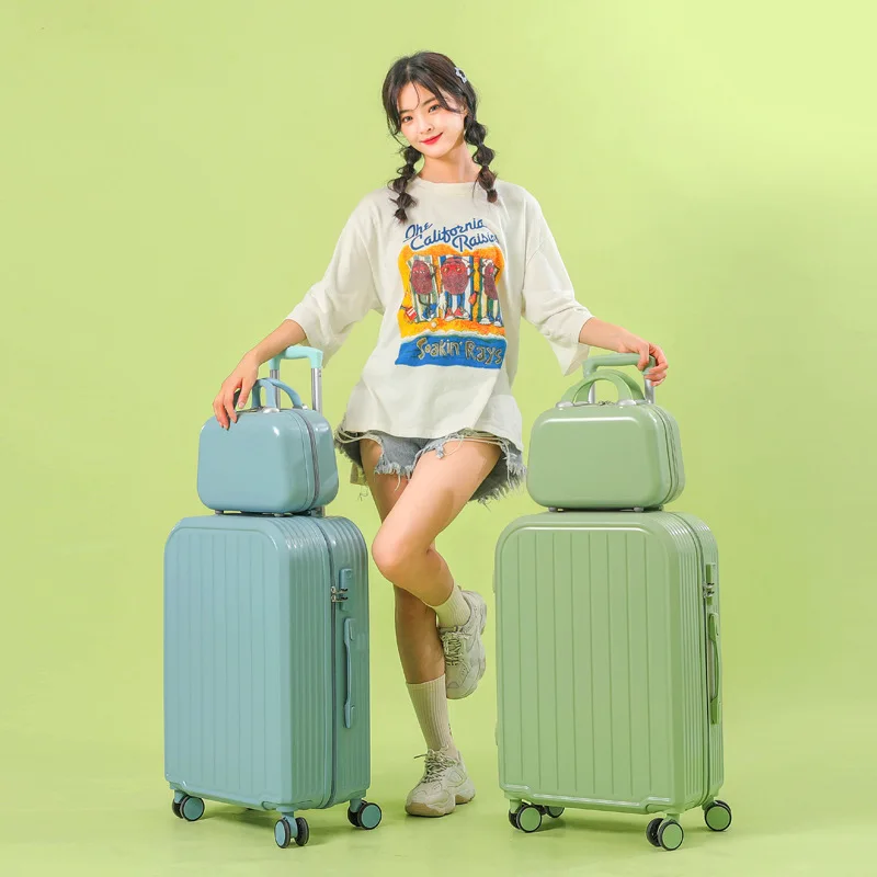 20/24 Inch Candy Color Women Luggage PC Suitcase Travel Trolley Case Mute Spinner Wheels Rolling Baggage