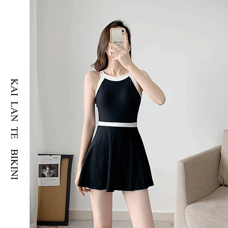 

Купальник-платье Bla Slimming Materni для беременных, цельный, с юбкой, для горячих источников, женский летний повседневный купальник с фиксированными вкладышами для груди