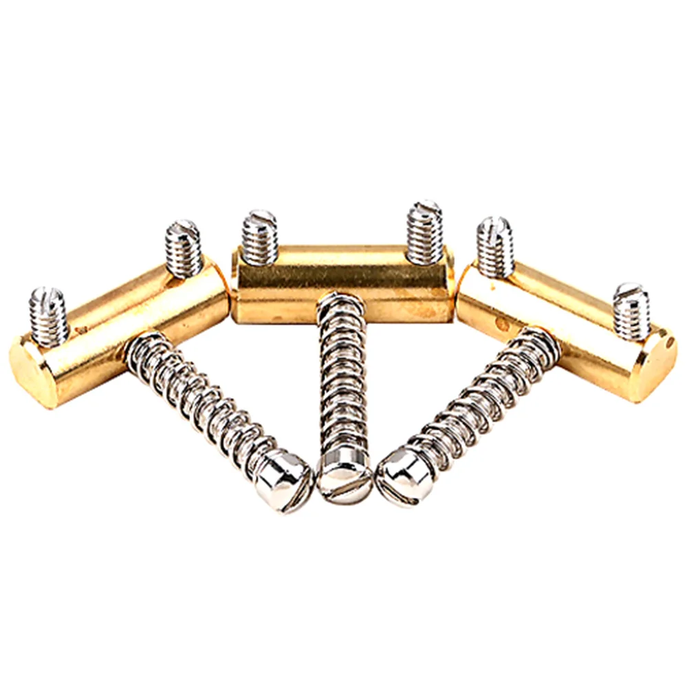

3 Pcs Copper Saddle Screw Spring Bridge Saddles Guitar Replacement Screws Metal