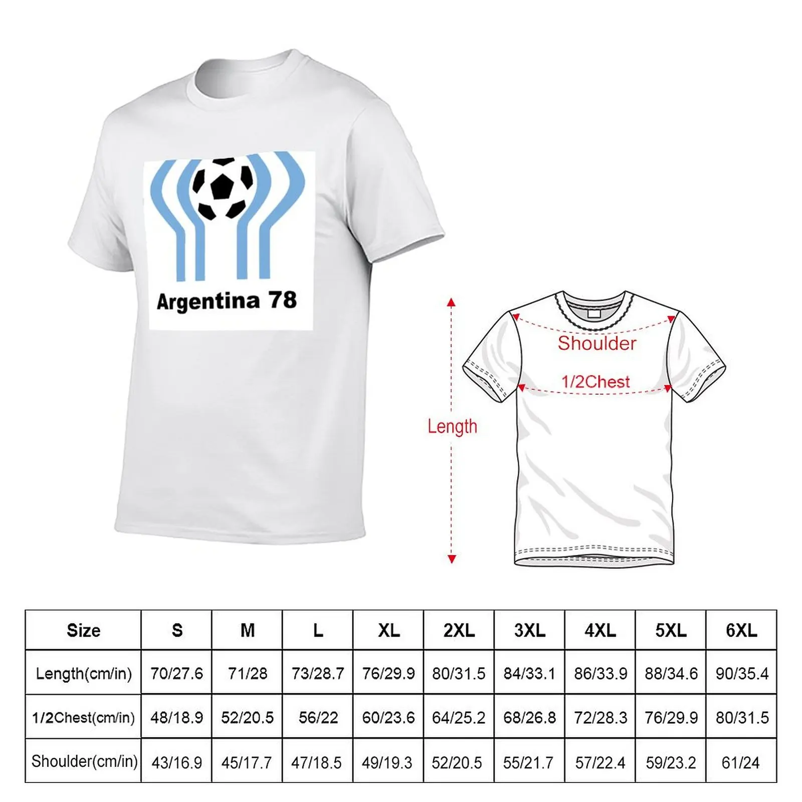 ARGENTINA 78 T-Shirt man t shirts for men t shirts for man graphic vintage T-Shirt