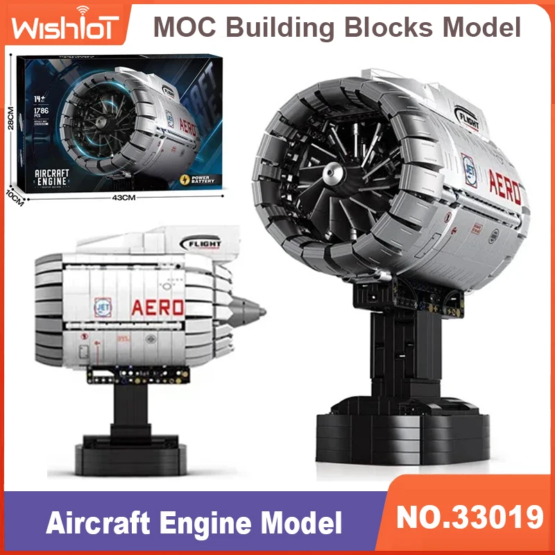 

33019 Aircraft Engine Model 1786PCS Building Blocks Aviation Turbofan Bricks Desktop Decoration DIY Toys For Children Gifts