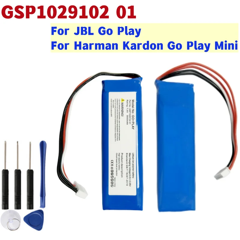 New GSP1029102 01 Battery For Harman Kardon Go Play Mini For JBL Go Play CP-HK06 Bluetooth Speaker Battery 3000mAh