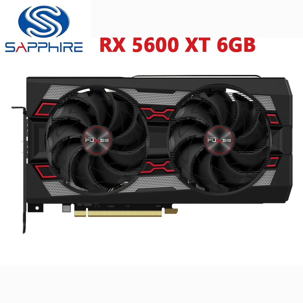 Scheda Video Sapphire Radeon RX 5600 XT 6G D6 per schede grafiche AMD RX5600XT 6GB RX5600 XT 14000MHz GDDR6 2304SP PC Map GPU usato