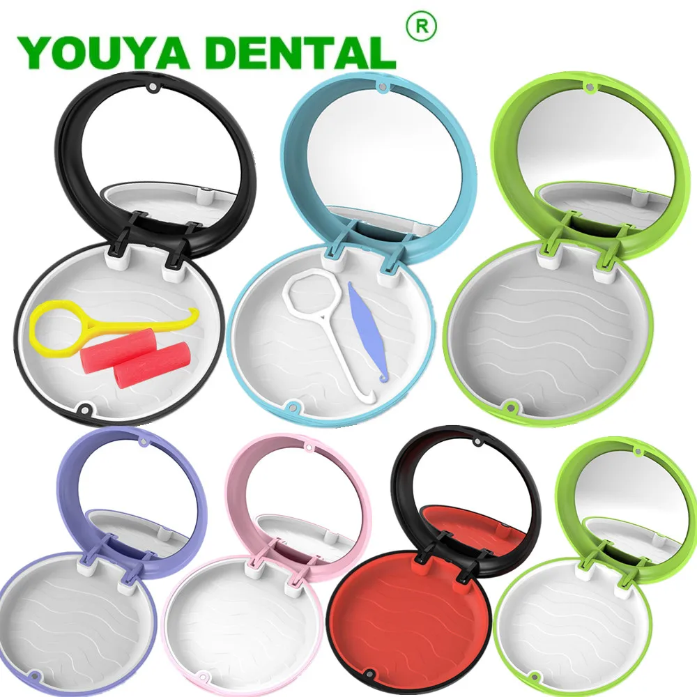 Denture Storage Box Organizer False Teeth Orthodontic Aligner Retainer Braces Case Dental Oral Hygiene Supplies Container