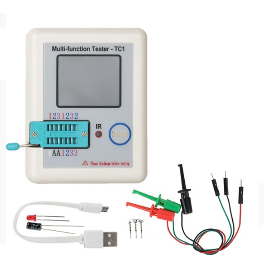 AT44-Multi Meter Transistor Tester Plastic Diode Triode Capacitor Resistor Test Meter MOSFET NPN PNP Triac MOS