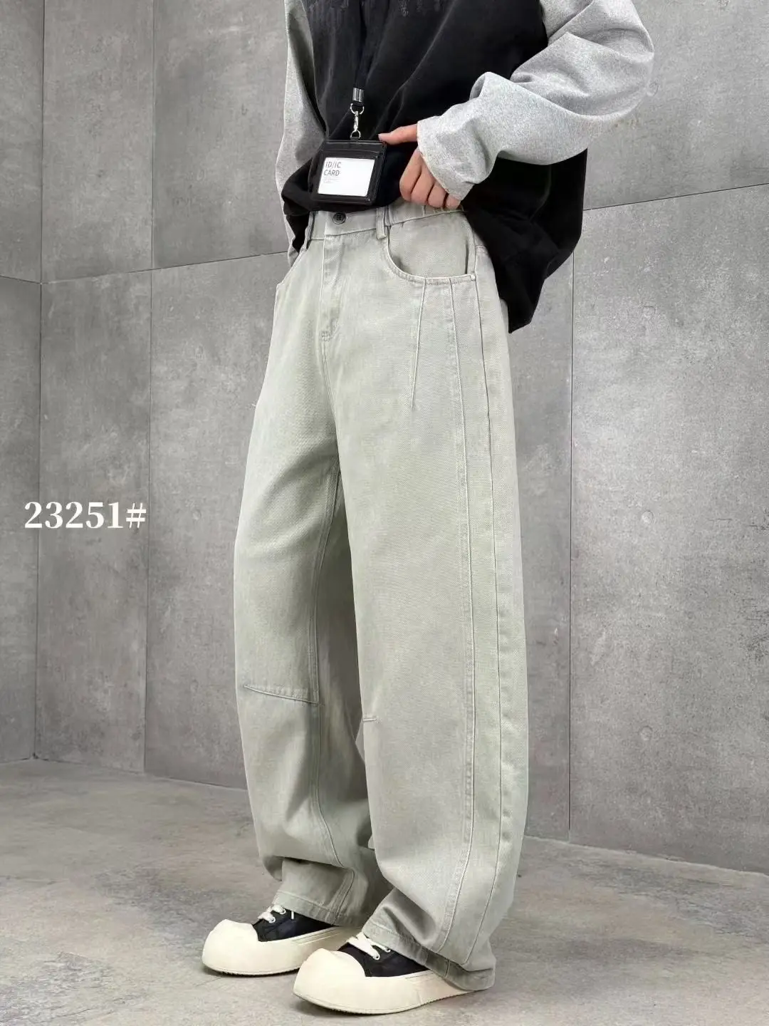 

2026 New Spring Trend Curved Hem Loose Straight Wide-Leg Casual Trousers for Men