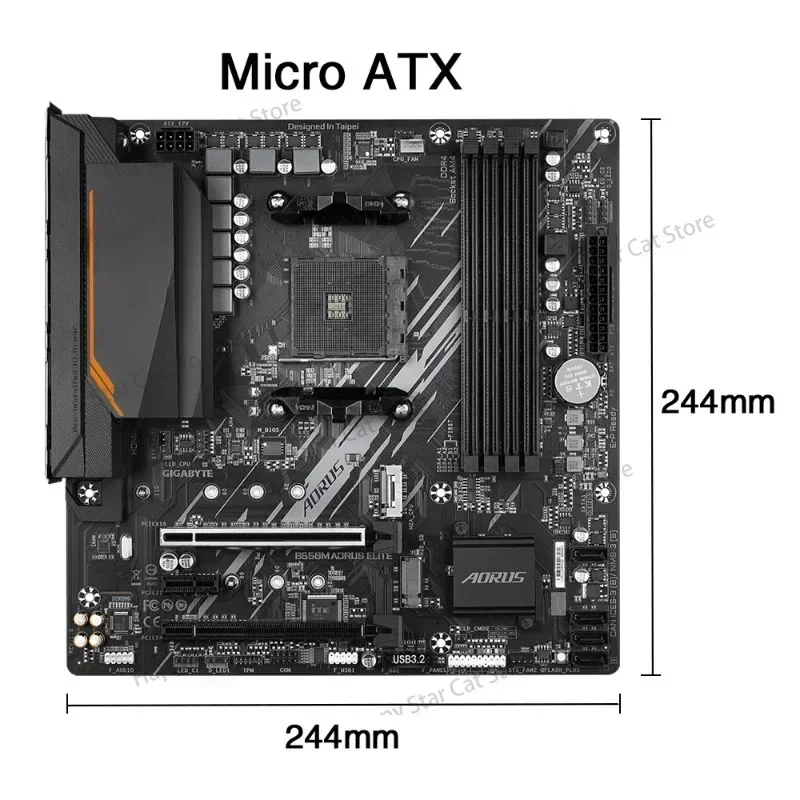 B550M AORUS ELITE Motherboard AMD B550 Socket AM4 DDR4 PCI-E 4.0 M.2 SATA III 4000(OC)MHz USB3.2 B550 Mainboard