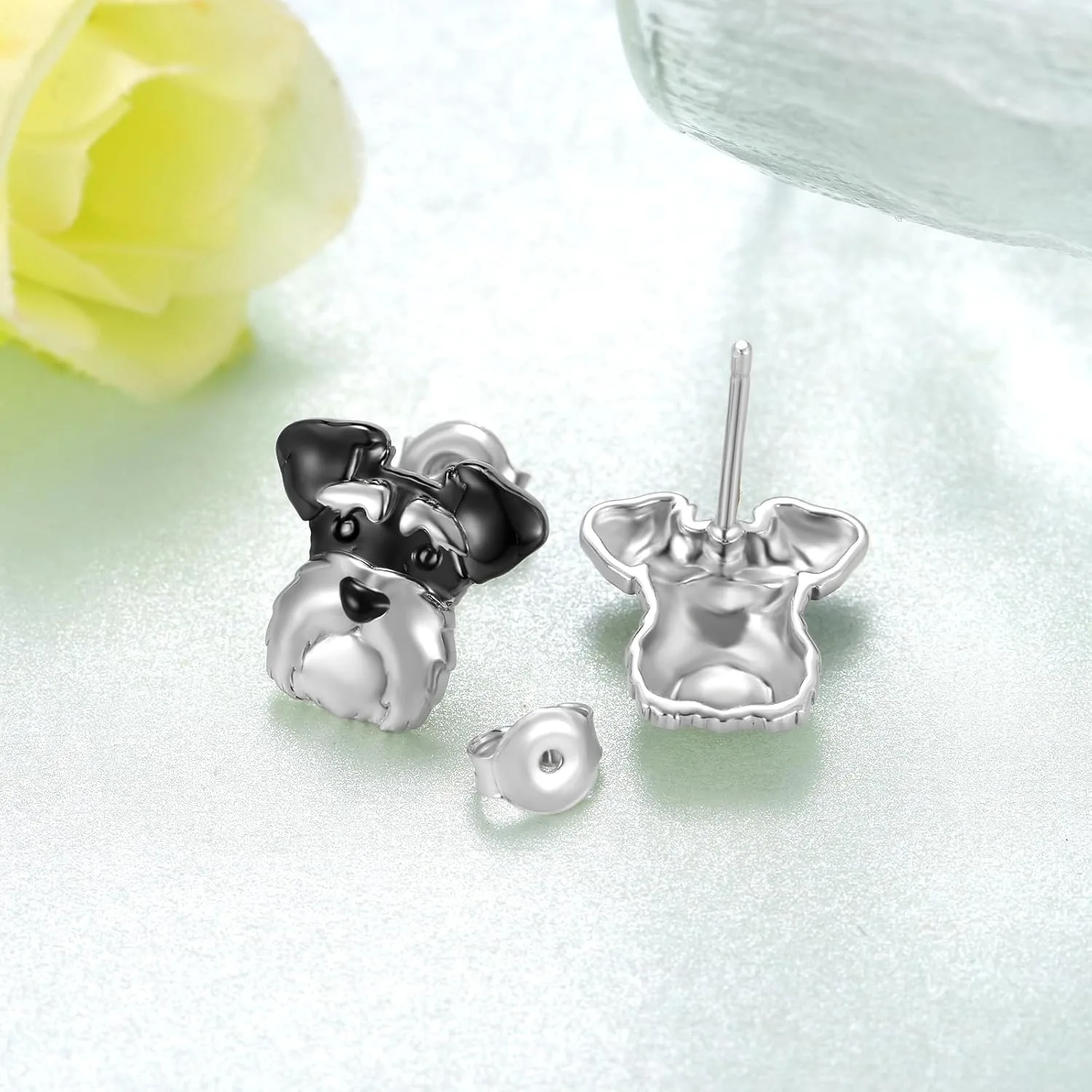 1Pair Cute Schnauzer Earrings Exquisite Women\'s Cartoon Pet Dog Memorial Jewelry Accessories Perfect HolidayGift for Dog Lovers