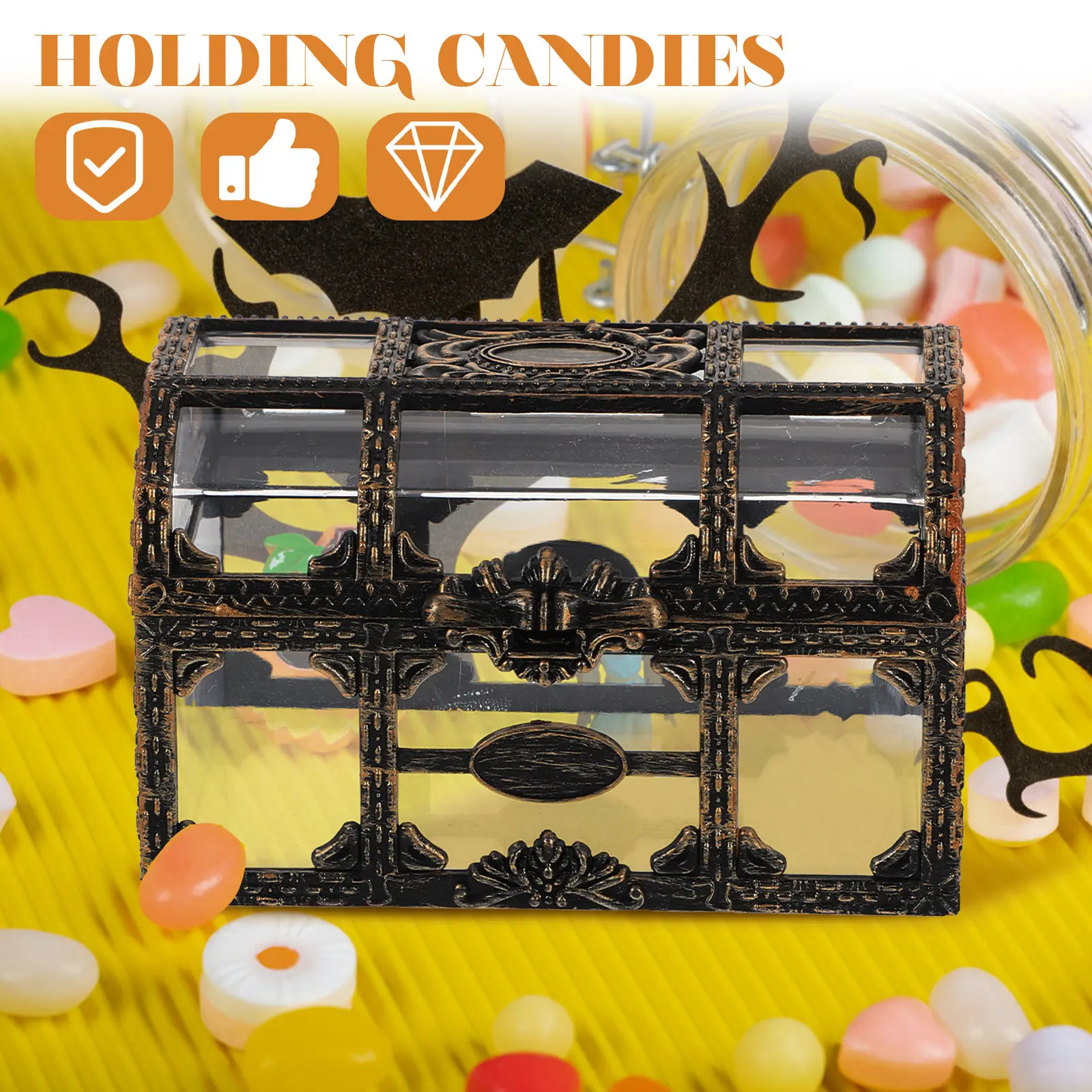 4Pcs Vintage Treasure Chest Ca - Chocolate Snack 评论和价格