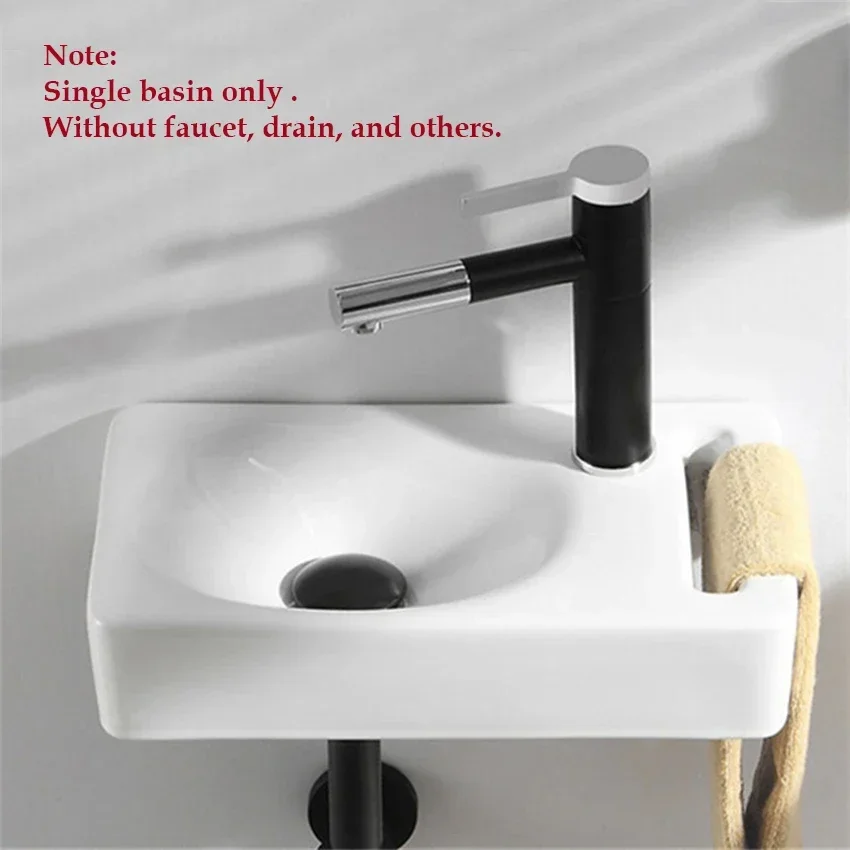 Single Basin Ceramic Wash Basin Household Small Unit Hanging Basin Creative Washbasin Bathroom Personalized Art Basin Washbasin