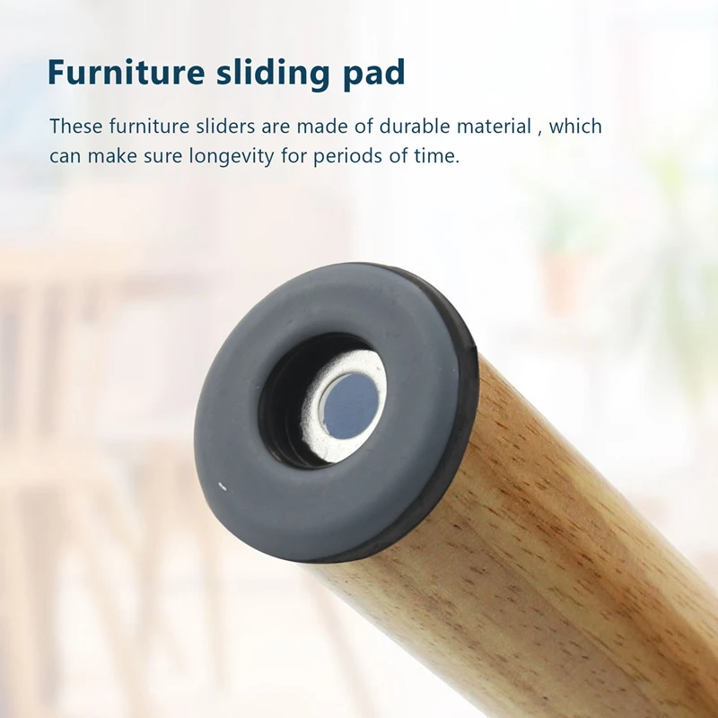 

A47U 48Pcs Furniture Gliders PTFE Easy Moving Sliders with Screw Floor Protector for Tiled Hardwood Floors(25Mm Round)