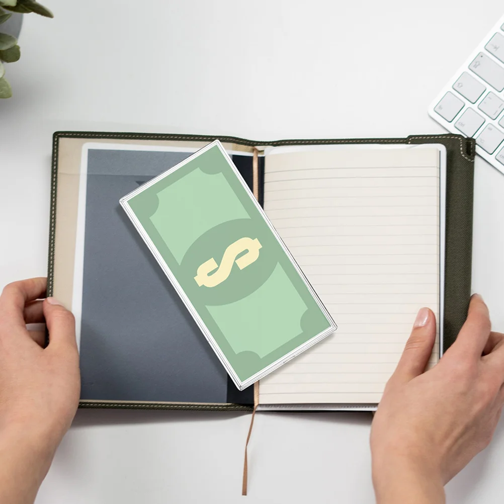 6 قطعة حامل نقود ورقية بلاستيكية صندوق الأوراق النقدية التذكارية منظم واضح عرض تخزين الفواتير الواقية #2