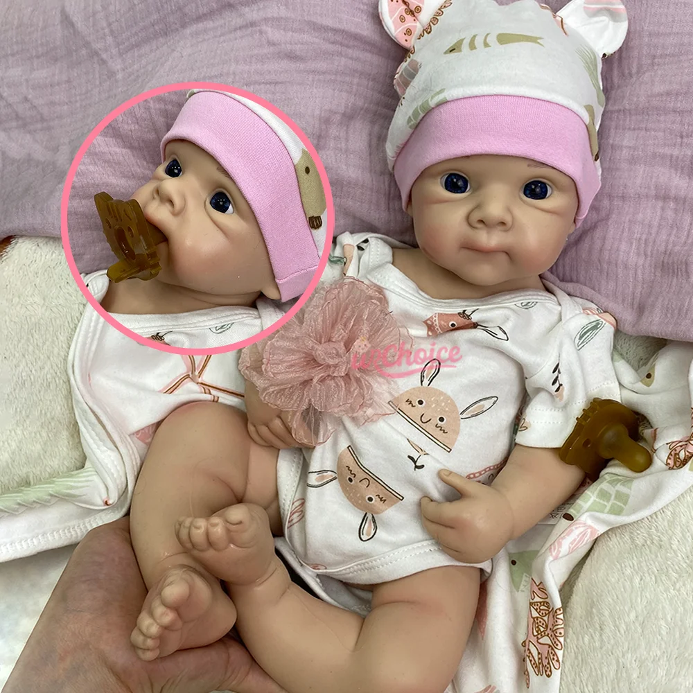

20" Premium Weighted Silicone Reborn Baby Doll Hand Painted Reborn Doll Soft Newborn Girl For Christmas Gift For Her Collectible