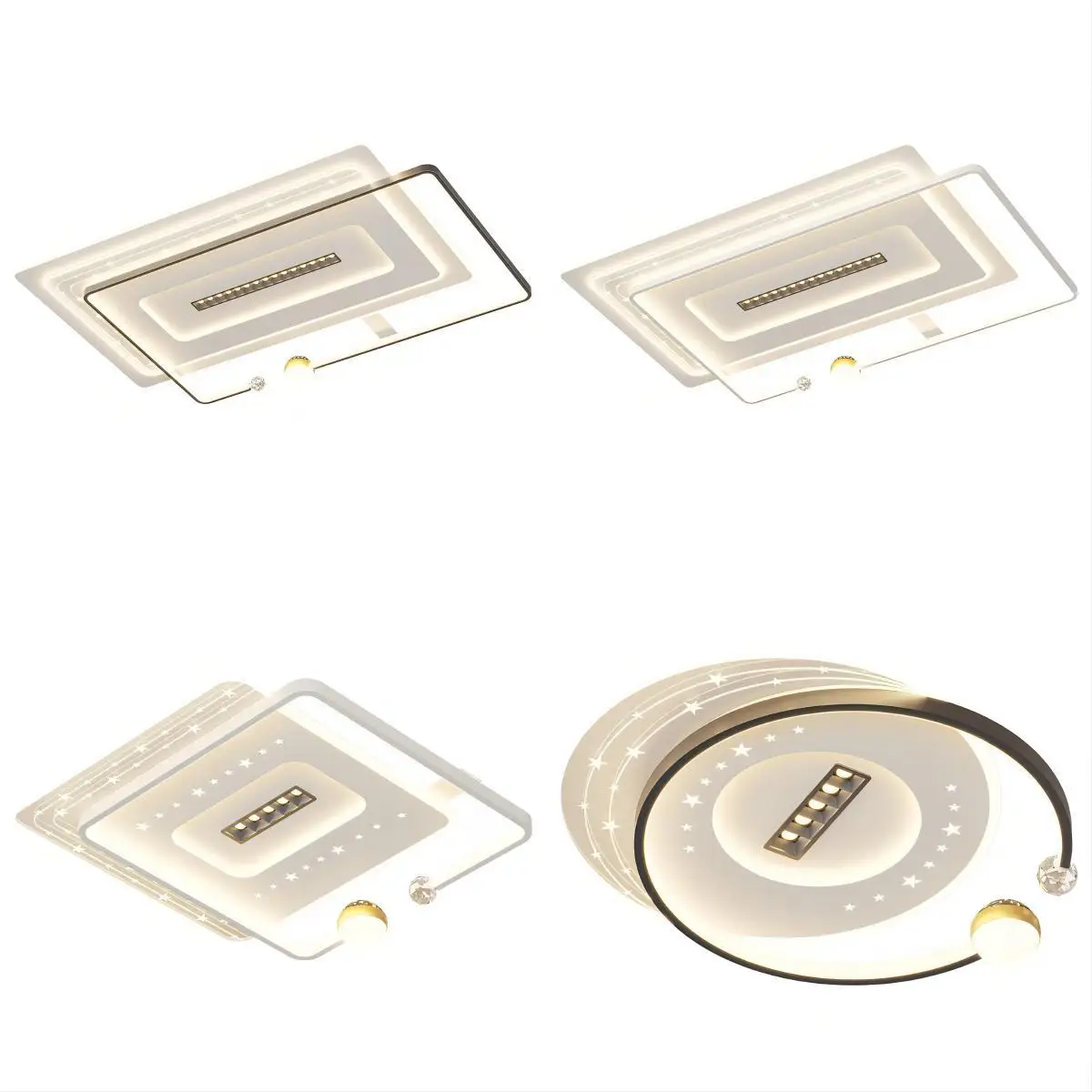 

Modern, minimalist, full spectrum, eye protection, ceiling light, whole house package