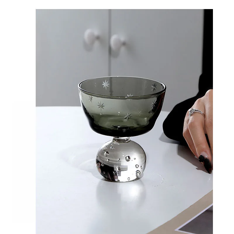 DSA   home simple light luxury high value medieval wine glass whiskey cup chicken wine glass