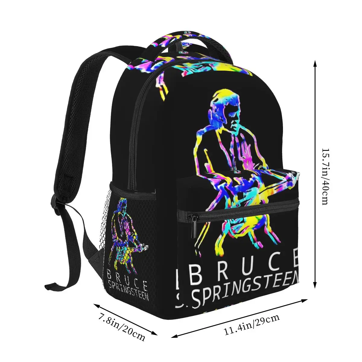 Bruce Springsteen And The E Street Band Tour Student Backpack School Bag Daypack for Boys Girls Fashion Bookbag Shoulder Bags