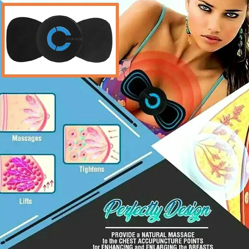 

Electronic Breast Enhancement Massage Pad EMS Electronic Bra Boost increases massage frequency to stimulate the chest wirelessly