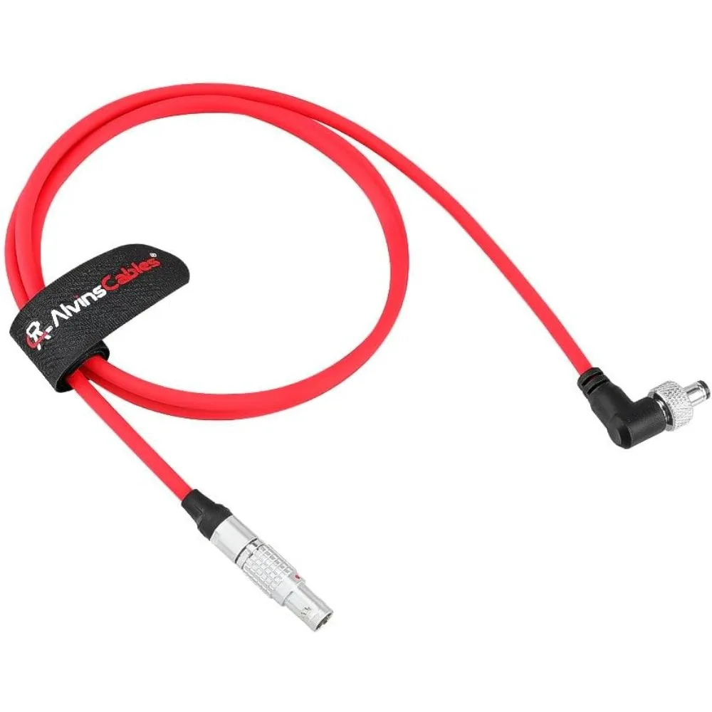 Alvin's Cables 2 Pin to Locking DC Right Angle Power Cable for Atomos Ninja V, Blackmagic Video Assist, SmallHD 702 Monitor
